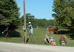 Some of the folk art you will see on your way to Meldrum Bay